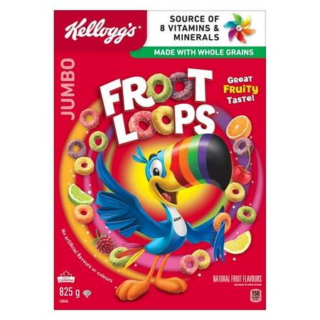 Kellugg's Froot Loops Jumbo Cereal (825 g)