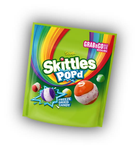 Skittles Sour Freeze Dried Candy, Lemonade-Blue Raspberry-Strawberry-Watermelon-Cherry (155 g)