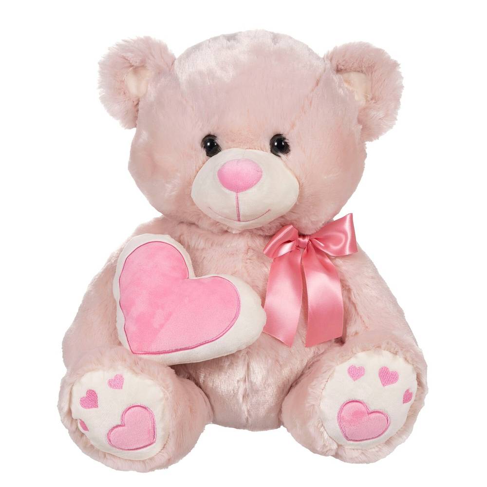 Red & Pink Valentine Pink Teddy Plush