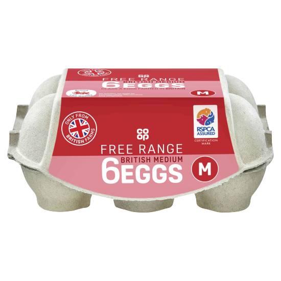 Co-Op 6 Medium Free Range Eggs