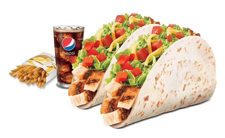 2 Chicken Soft Tacos Combo