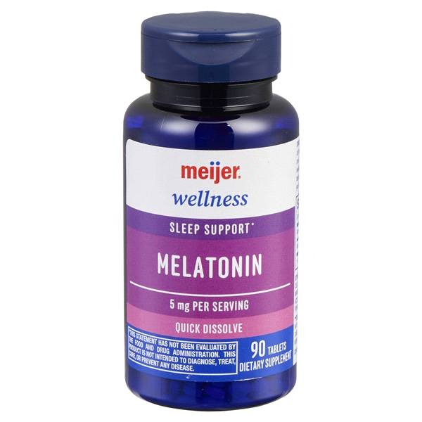Meijer Dietary Supplement Melatonin 5mg Quick Dissolve Tablets (90 ct)