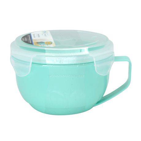 Bol à nouilles en plastique avec évent pour micro-ondes - mainstays plastic noodle bowl with microwave vent (total convenience with freezer and microwave safe containers)