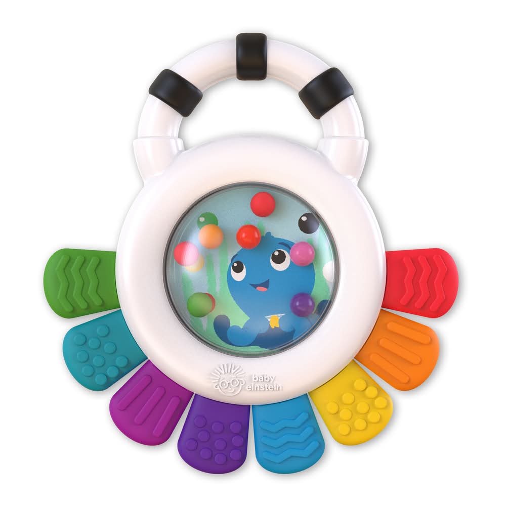 Baby Einstein Outstanding Opus the Octopus Bpa-Free Rattle & Teether Sensory Toy