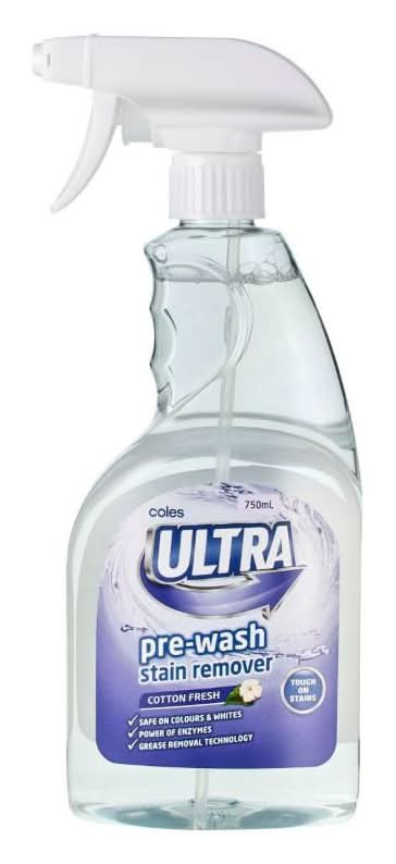 Coles Ultra Pre Wash Stain Remover, Cotton Fresh (750mL)