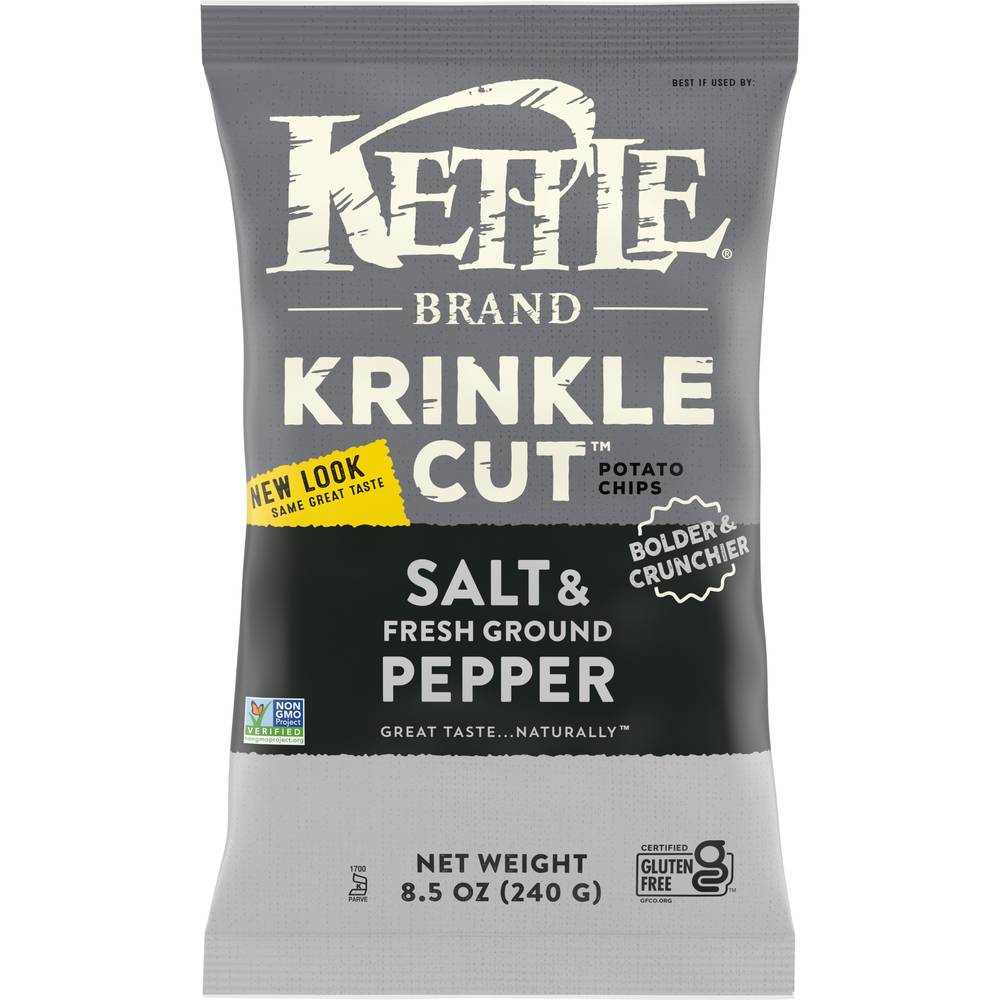 Kettle Brand Krinkle Cut Salt & Pepper Potato Chips