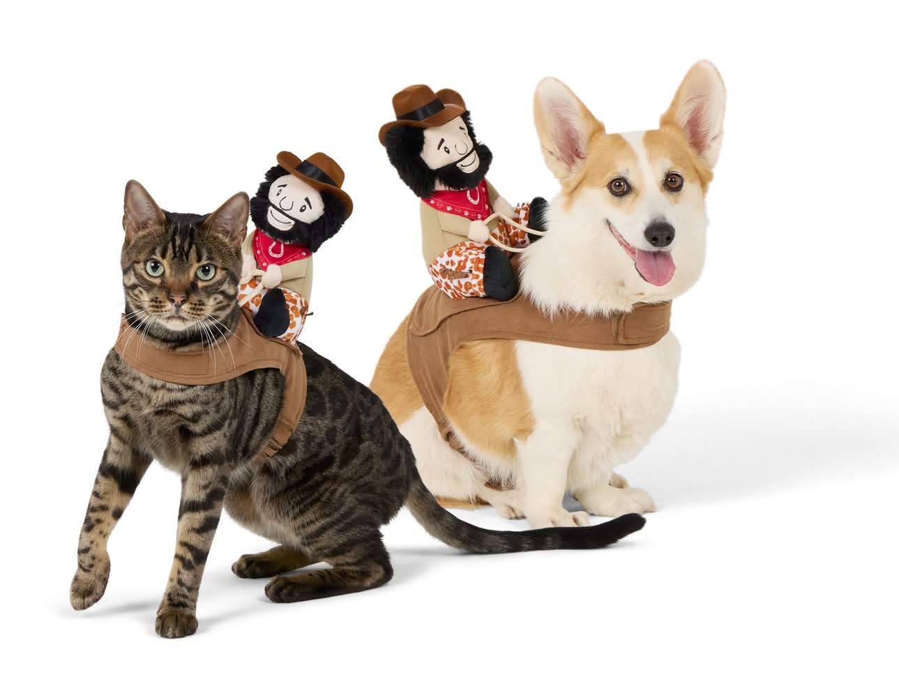 Thrills & Chills® Cowboy Dog Costume (Color: Multi Color, Size: X Small)