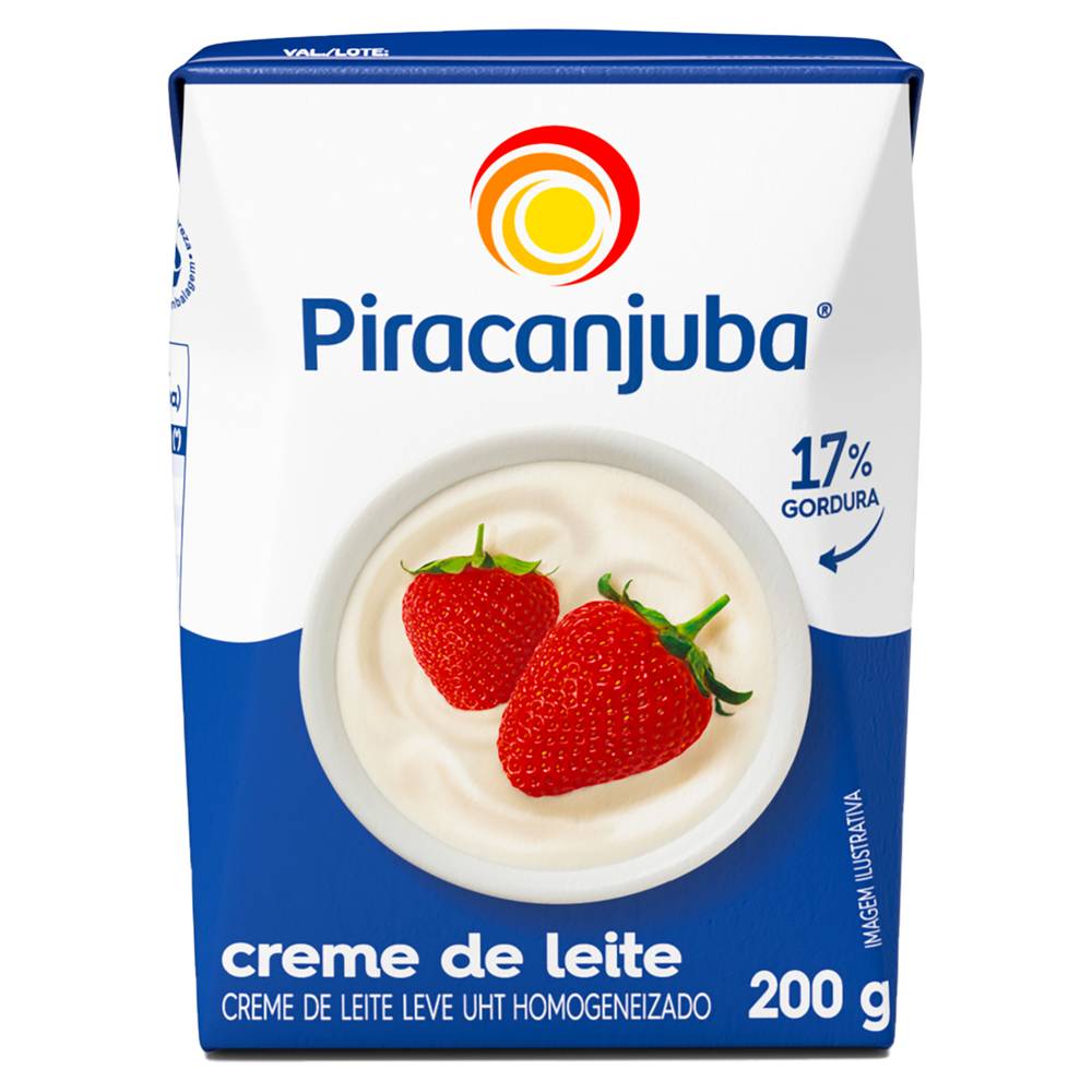 Piracanjuba creme de leite uht 17% de gordura (200 g)