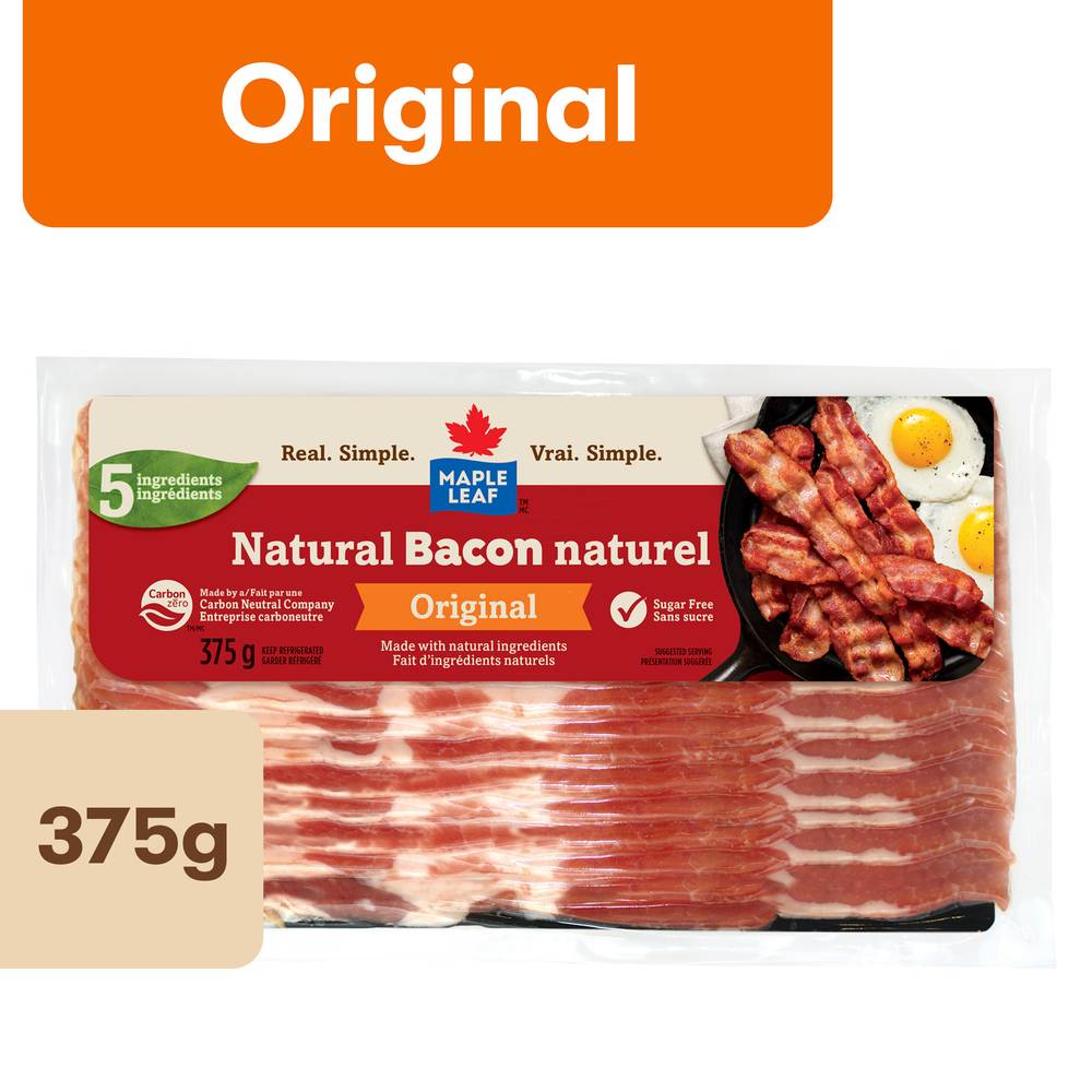 Maple Leaf Original Natural Bacon (380 g)