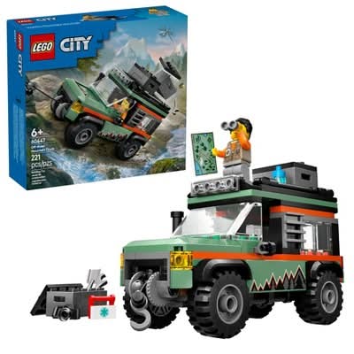 LEGO City Off-Road Mountain Truck Building Toy 60447, 4x4 in (221 ct)