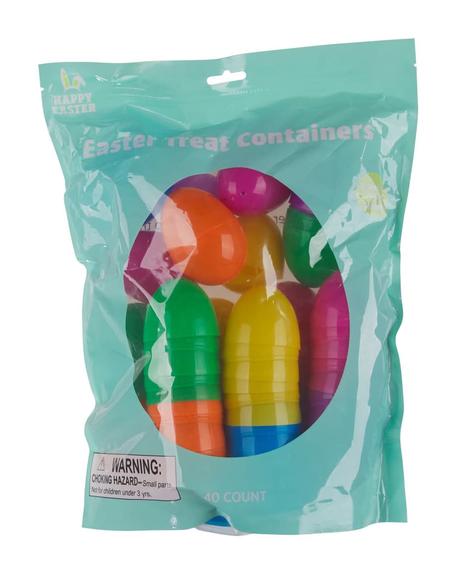 Happy Easter Treat Containers Large 40 Ct Assorted