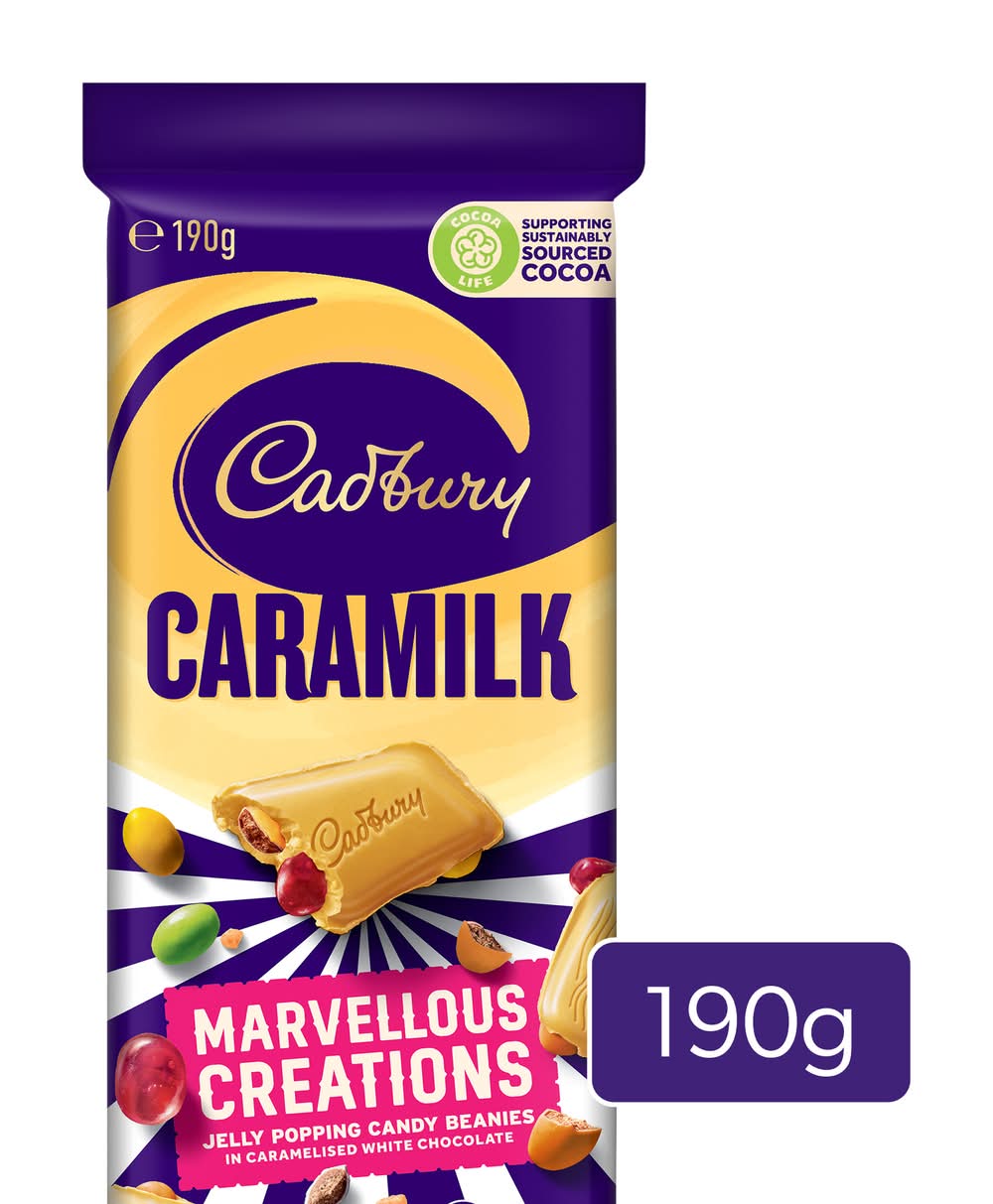 Cadbury Caramilk Marvellous Creations White Chocolate Block (190g)