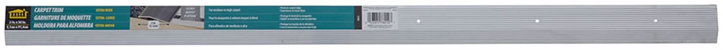 M-D Building Products 0.375 In. H X 2 In. W X 36 In. L Prefinished Silver Aluminum Carpet Trim