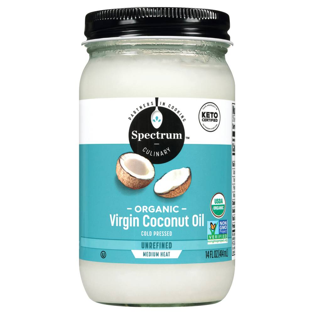 Spectrum Culinary Unrefined Organic Virgin Coconut Oil (14 fl oz)