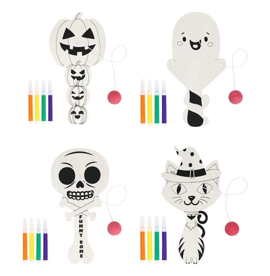 Seasonal Collection Color-Your-Own Decor, Assorted Designs, 5-pc Pack.