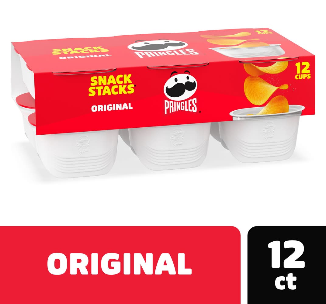 Pringles Potato Crisps Snacks, Original (12 x 0.67 oz)