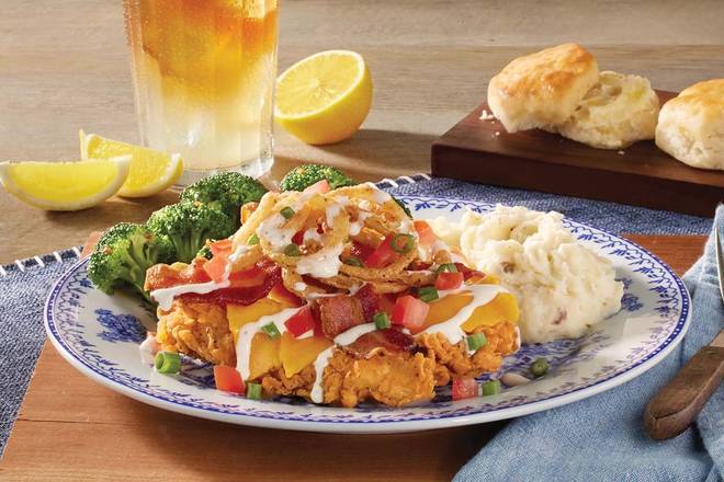 Cheesy Bacon Homestyle Fried Chicken