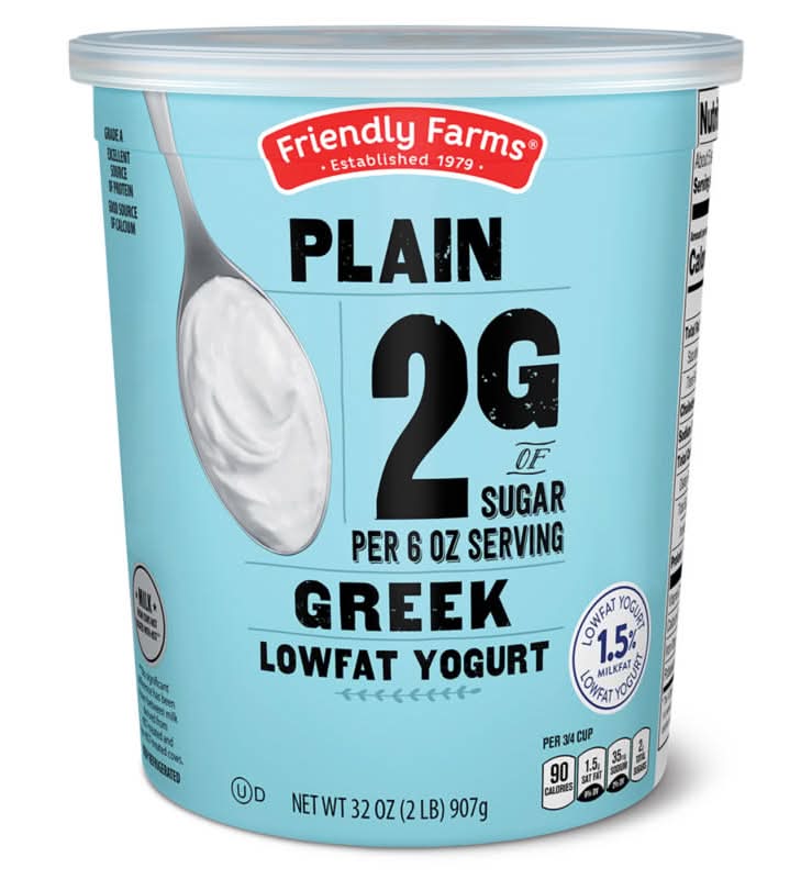 Friendly Farms Plain Low Fat Greek Yogurt (32 oz)