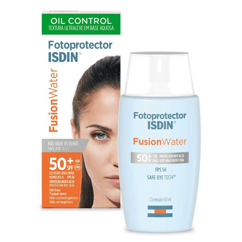 Isdin protetor solar facial fps 56 fusion water safe eye tech (30 ml)