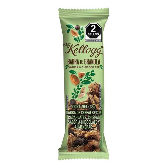 W.k. kellogg barra de granola sabor chocolate (barra 33 g)