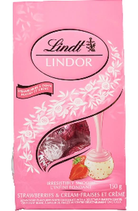 Lindt Lindor Strawberry & Cream Chocolates (150 g)