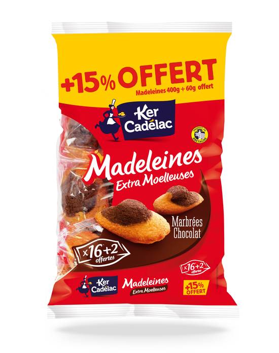 Ker Cadélac - Madeleines extra moelleuses marbrées chocolat (18