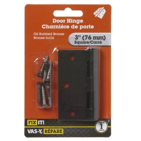 Fix It! Oil Rubbed Bronze Door Hinge 3" (1 unit)