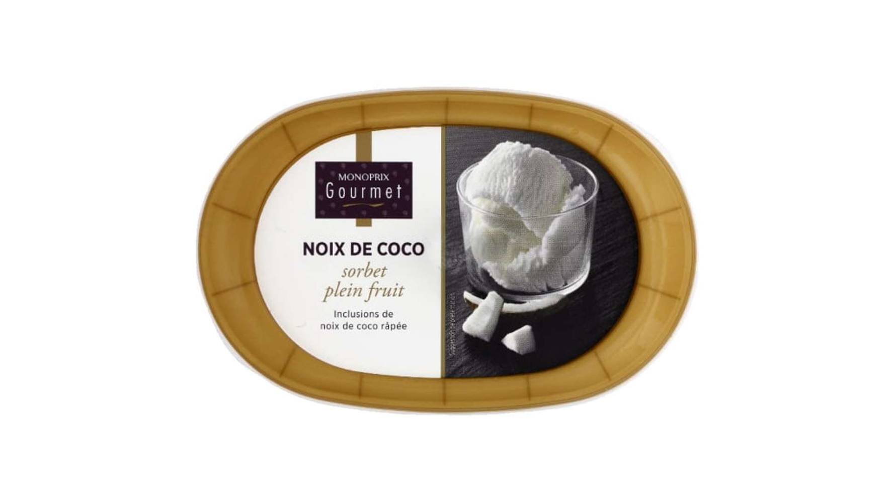 Monoprix Gourmet - Sorbet plein fruit (noix de coco)