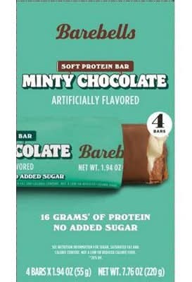 Barebells Soft Protein Bars, Minty Chocolate (4 x 1.94 oz)