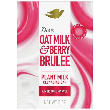 Dove Oat Milk & Berry Brulee Plant Milk Cleansing Bar