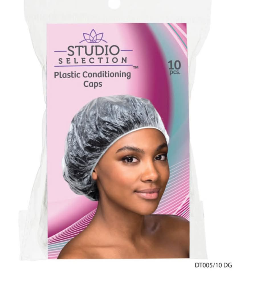 Studio Selection Plastic Conditioning Caps For Hair (10 ct)