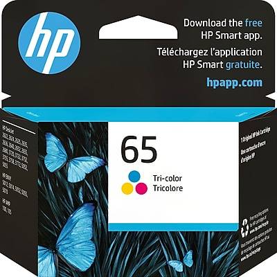 HP 65 Tri-Color Standard Yield Ink Cartridge, Prints Up to 100 Pages (N9K01AN#140)