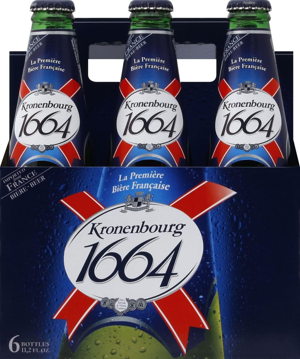 Kronenbourg 1664 France Lager Beer (6 x 11.2 fl oz)