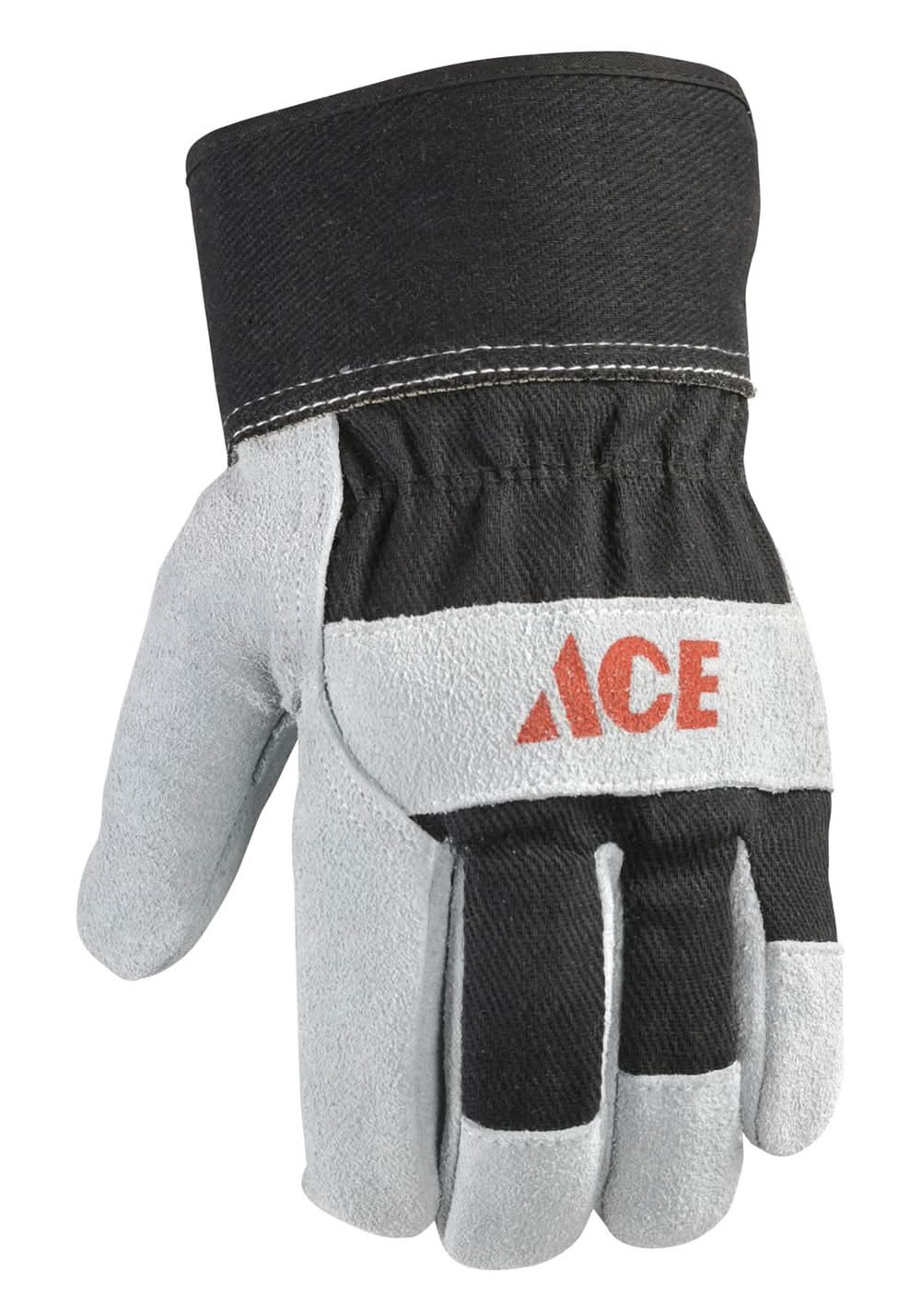 ACE Men'S Indoor/Outdoor Work Gloves Black/Gray L 1 Pair