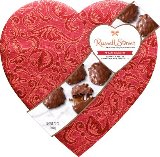 Order Russell Stover Valentine's Day Satin Heart Pecan Delights Milk Chocolate Gift Box, 7.2 oz food online from CVS store, VIENNA on bringmethat.com