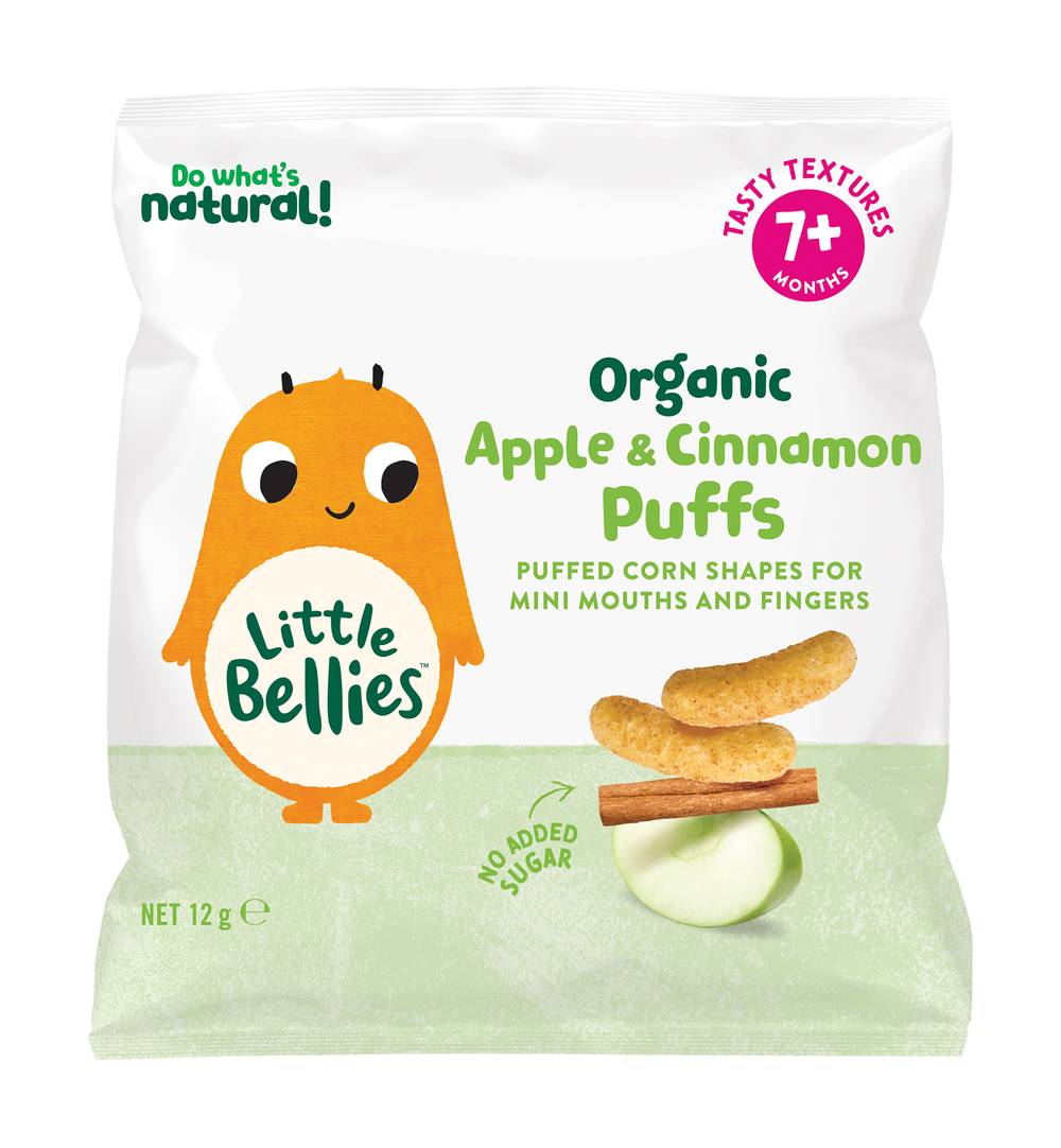 Little Bellies Organic Baby Puffs, Apple-Cinnamon (12g)