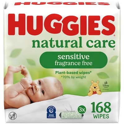 Huggies natural care lingettes douces pour bébé - natural care soft baby wipes (3 pièces) (7.7x6.6 in)