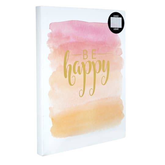 Be Happy Lined Journal By Artist'S Loft, 6" X 8"