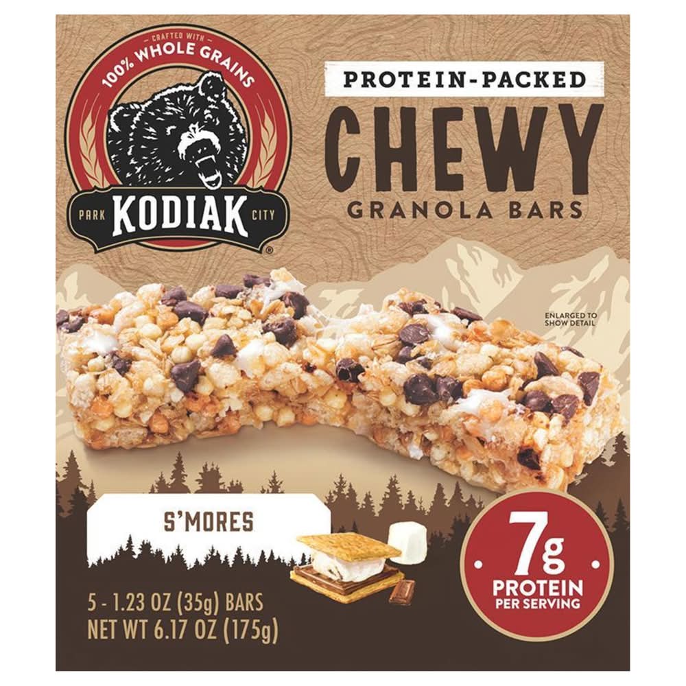 Kodiak Protein Packed Chewy Granola Bars, S'mores (5 x 1.23 oz)