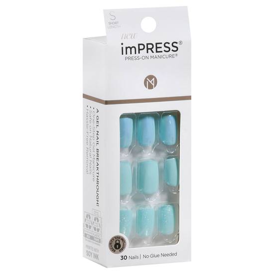 Impress Press-On Manicure Short Length Nails (30 ct)