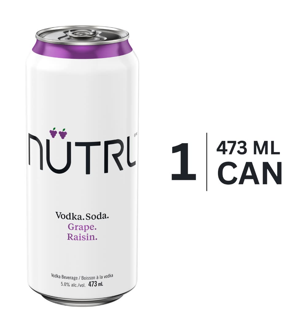 NÜTRL Vodka Soda, Grape (473 ml)