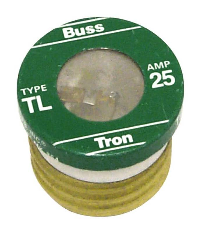 Cooper Bussmann 3 -Pack 25 Amp Time delay Plug Fuse | BP/TL-25