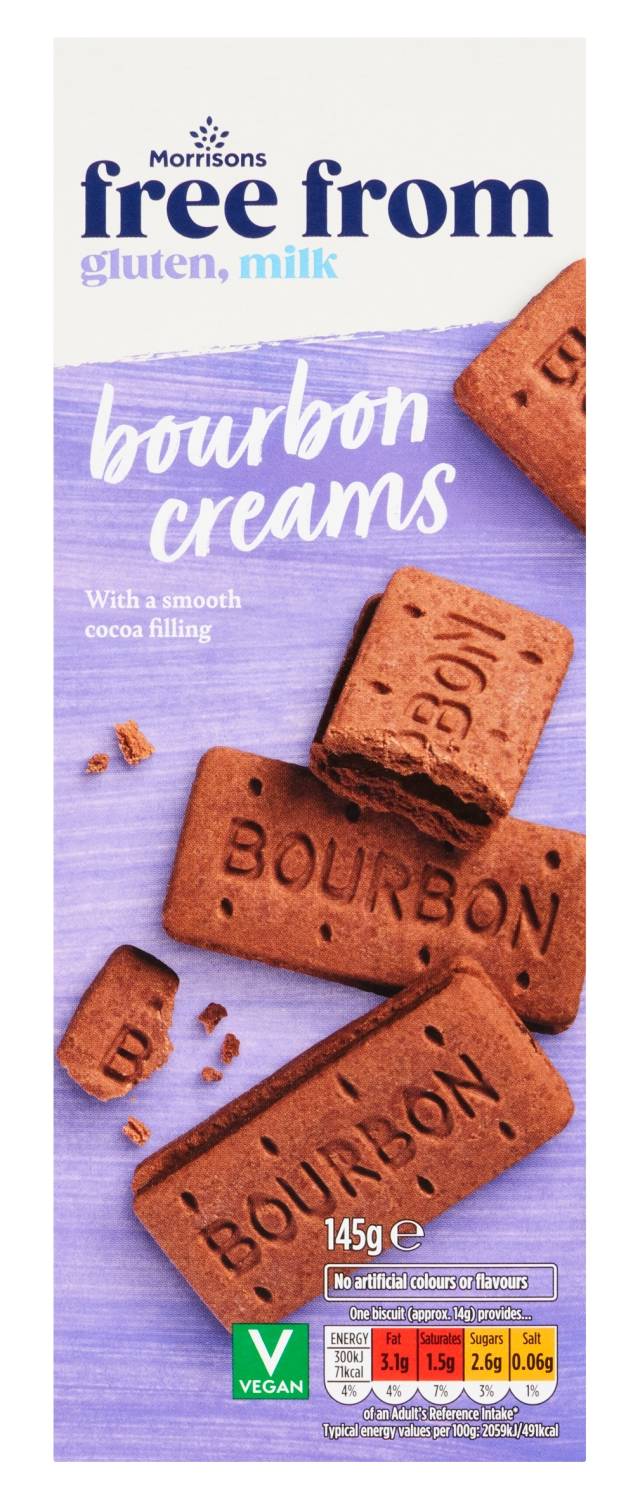 Morrisons Free From Bourbon Biscuits 145G
