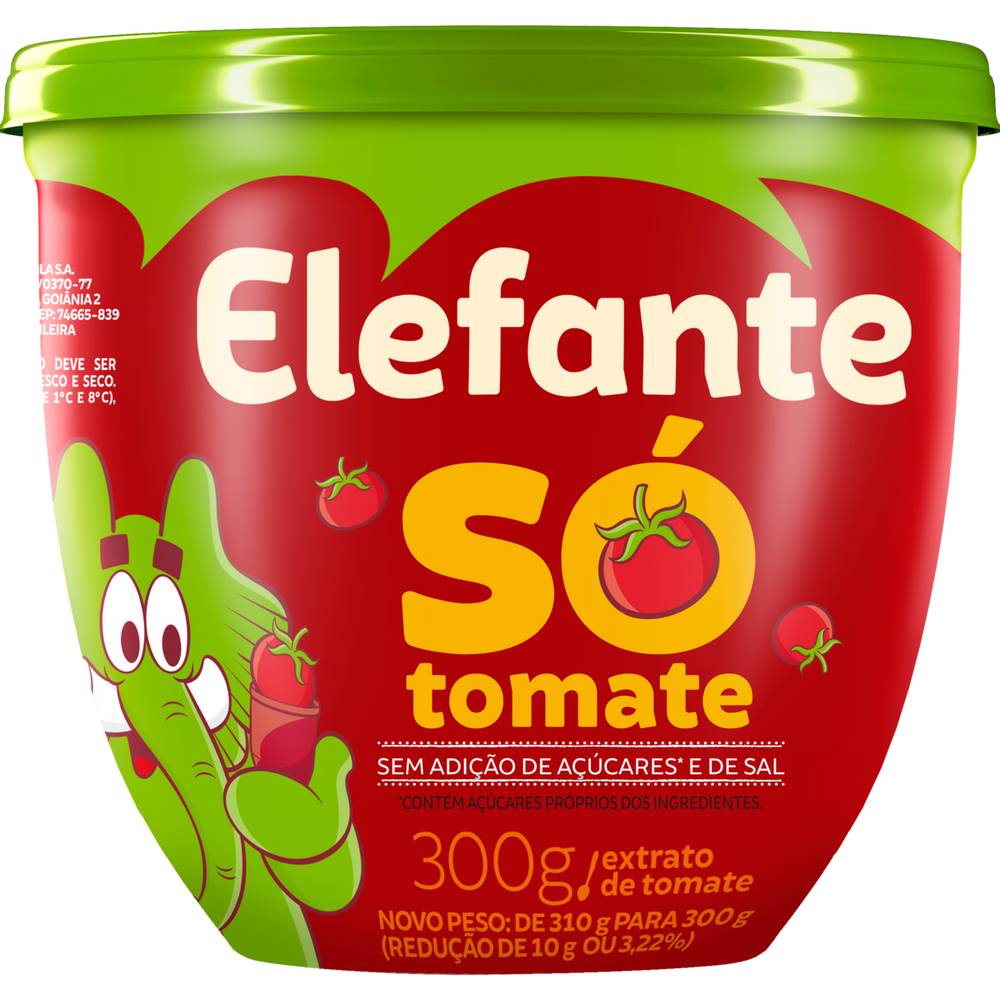 Elefante extrato de tomate só tomate (300 g)