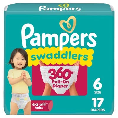 Pampers Swaddlers 360 Disposable Diapers, 6 (17 ct)