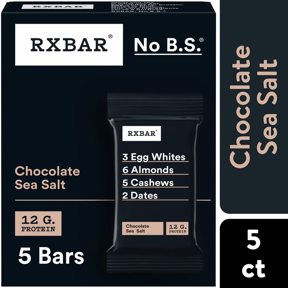 RXBAR Protein Bar, Chocolate- Sea Salt (1.82 oz, 5 ct)