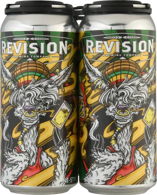 Revision Brewing Company Hazy Life Domestic Double Ipa Beer (4 ct, 15.5 fl oz)
