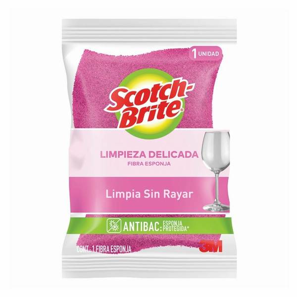 Scotch-brite fibra cero rayas (rosa)