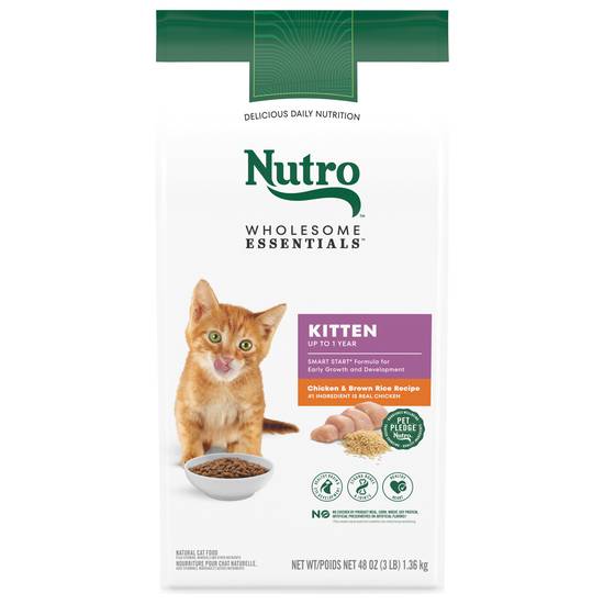 Nutro Up To 1 Year Kitten Chicken & Brown Rice Recipe Cat Food