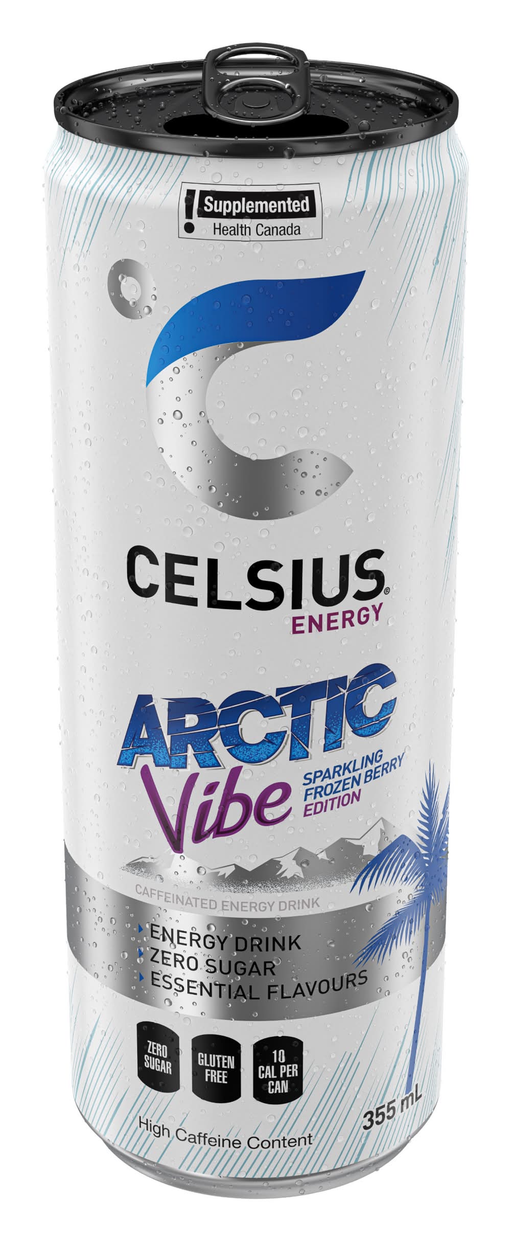 Celsius Live Fit Frozen Sparkling Sugar Free Energy Drink, Arctic Vibe (355 ml)